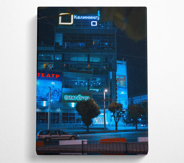  A Canvas Print of Azure City Lights Canvas Print