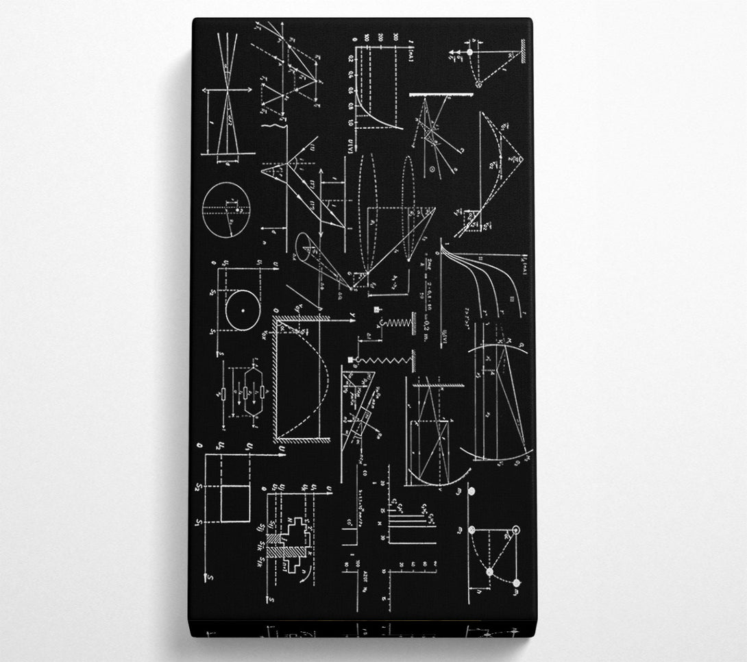  A Canvas Print of White Grid Abstractions Canvas Art