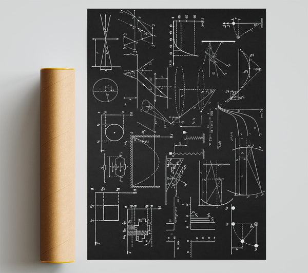 White Grid Abstractions Poster