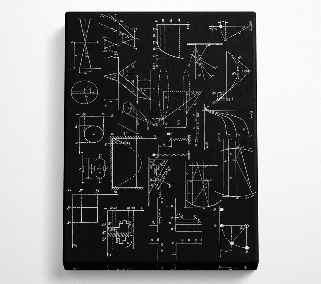  A Canvas Print of White Grid Abstractions Canvas Art