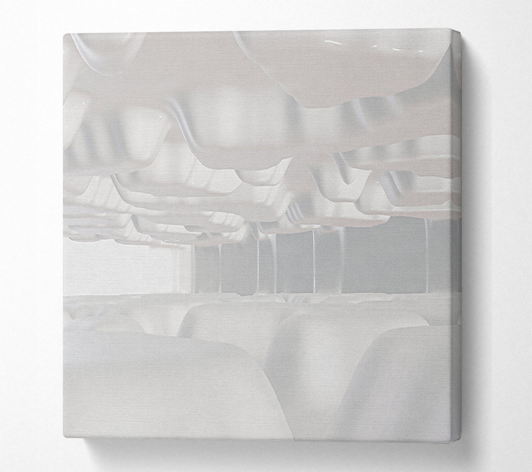  A Canvas Print of White Form Landscape Canvas Print