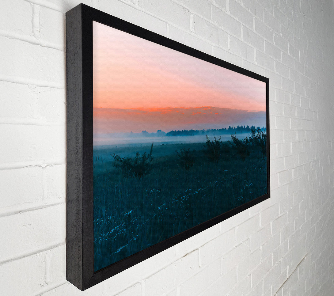  A Canvas Print of Teal Foggy Sunrise Canvas Print