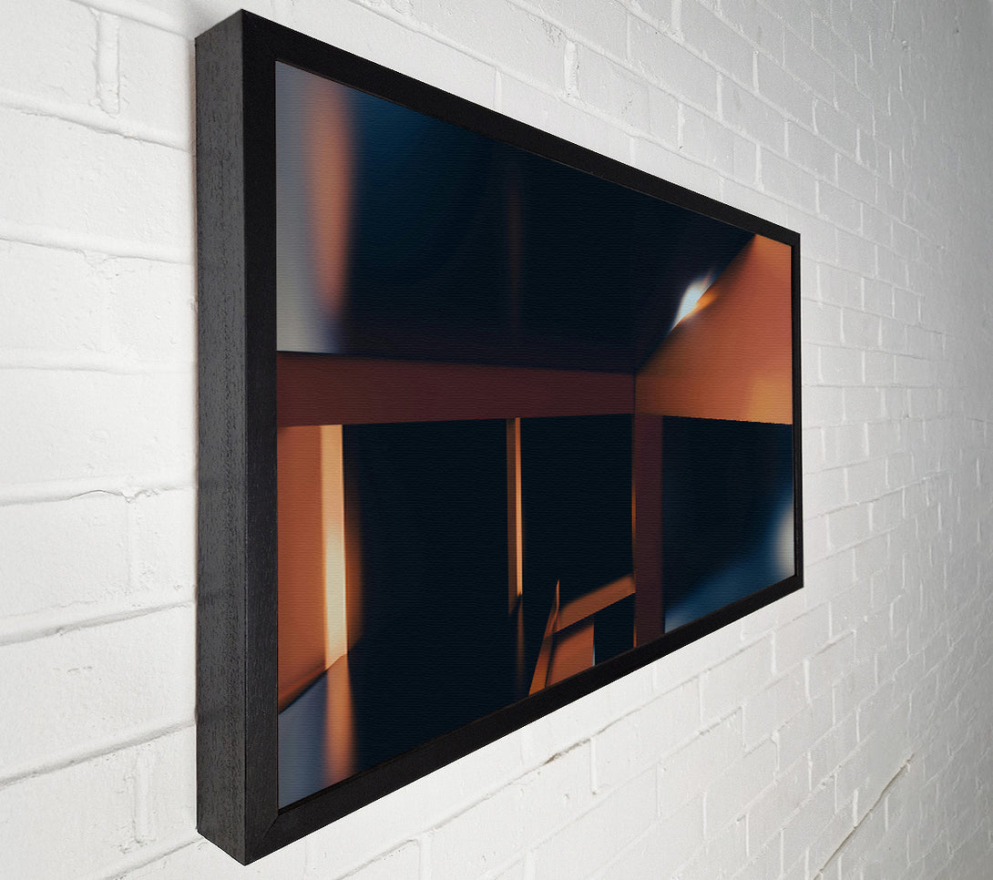  A Canvas Print of Copper Geometric Abstraction Canvas Art