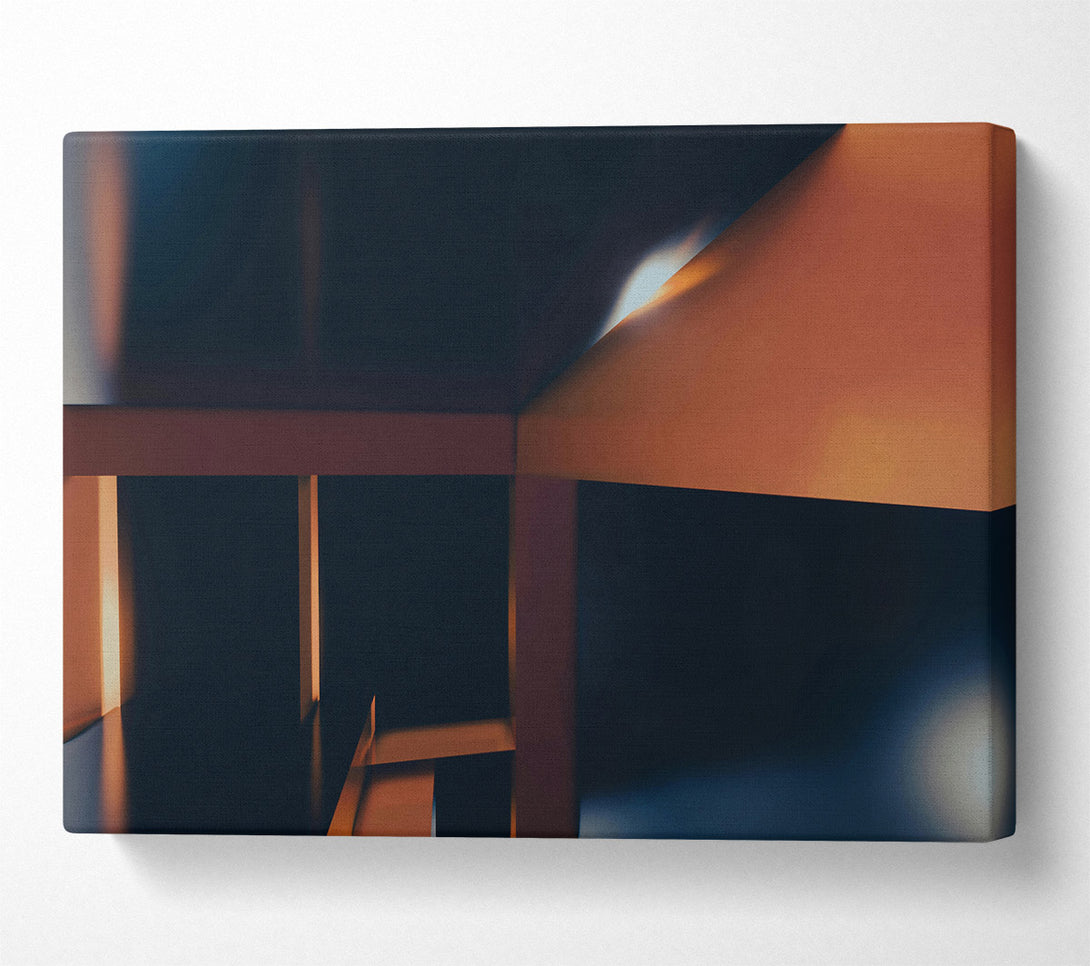  A Canvas Print of Copper Geometric Abstraction Canvas Art