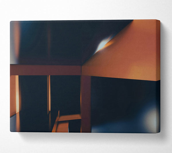  A Canvas Print of Copper Geometric Abstraction Canvas Art
