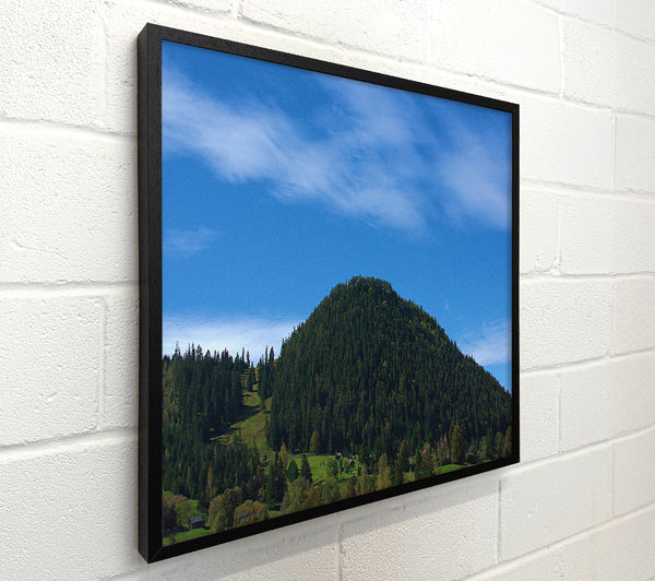 Blue Sky Evergreen Hill