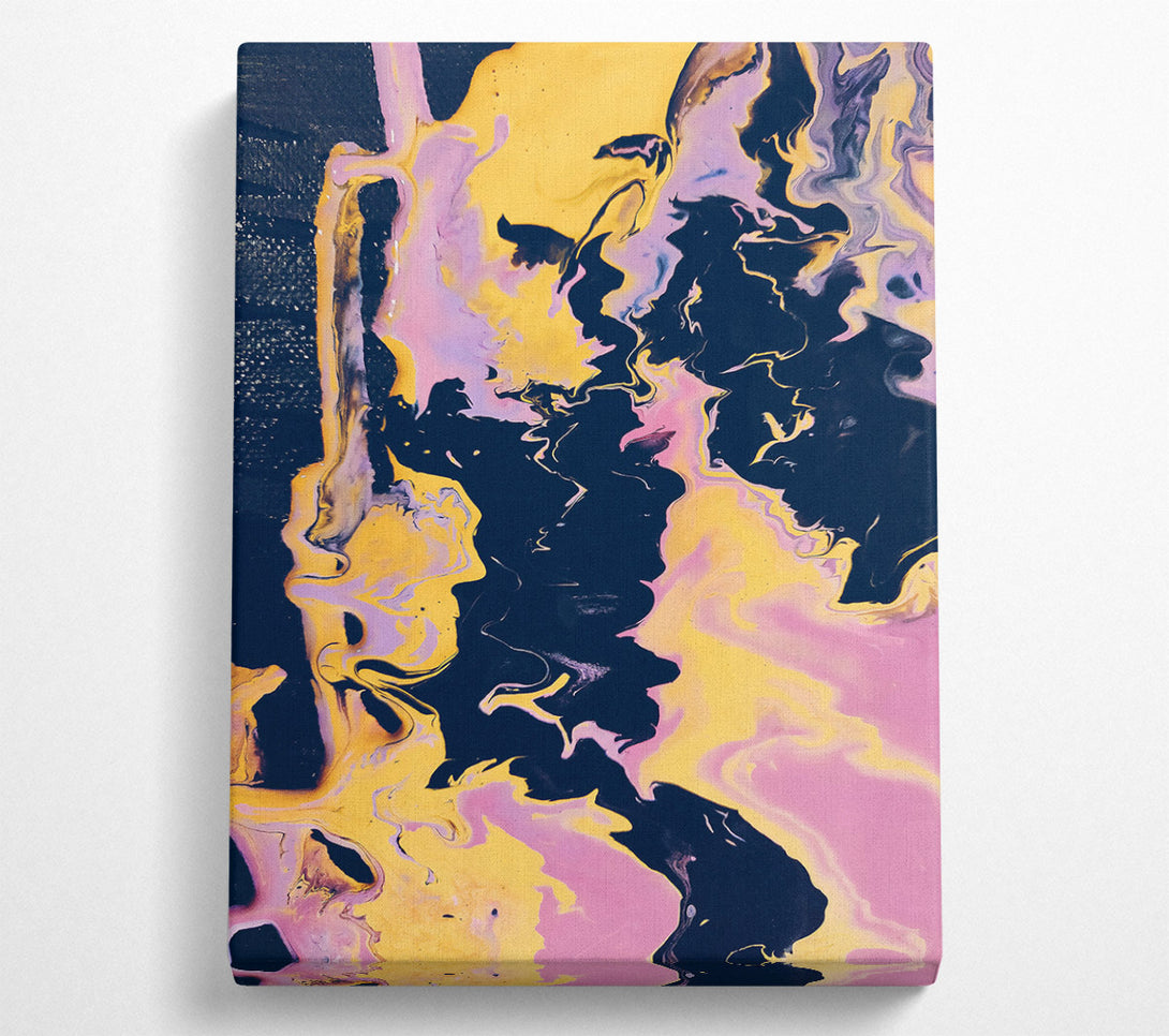  A Canvas Print of Yellow Swirling Dreams Canvas Print