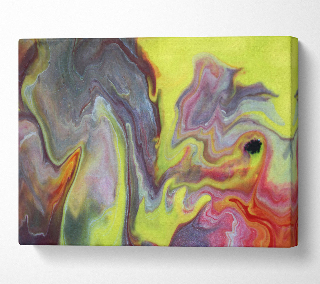  A Canvas Print of Yellow Swirling Dreams Canvas Print