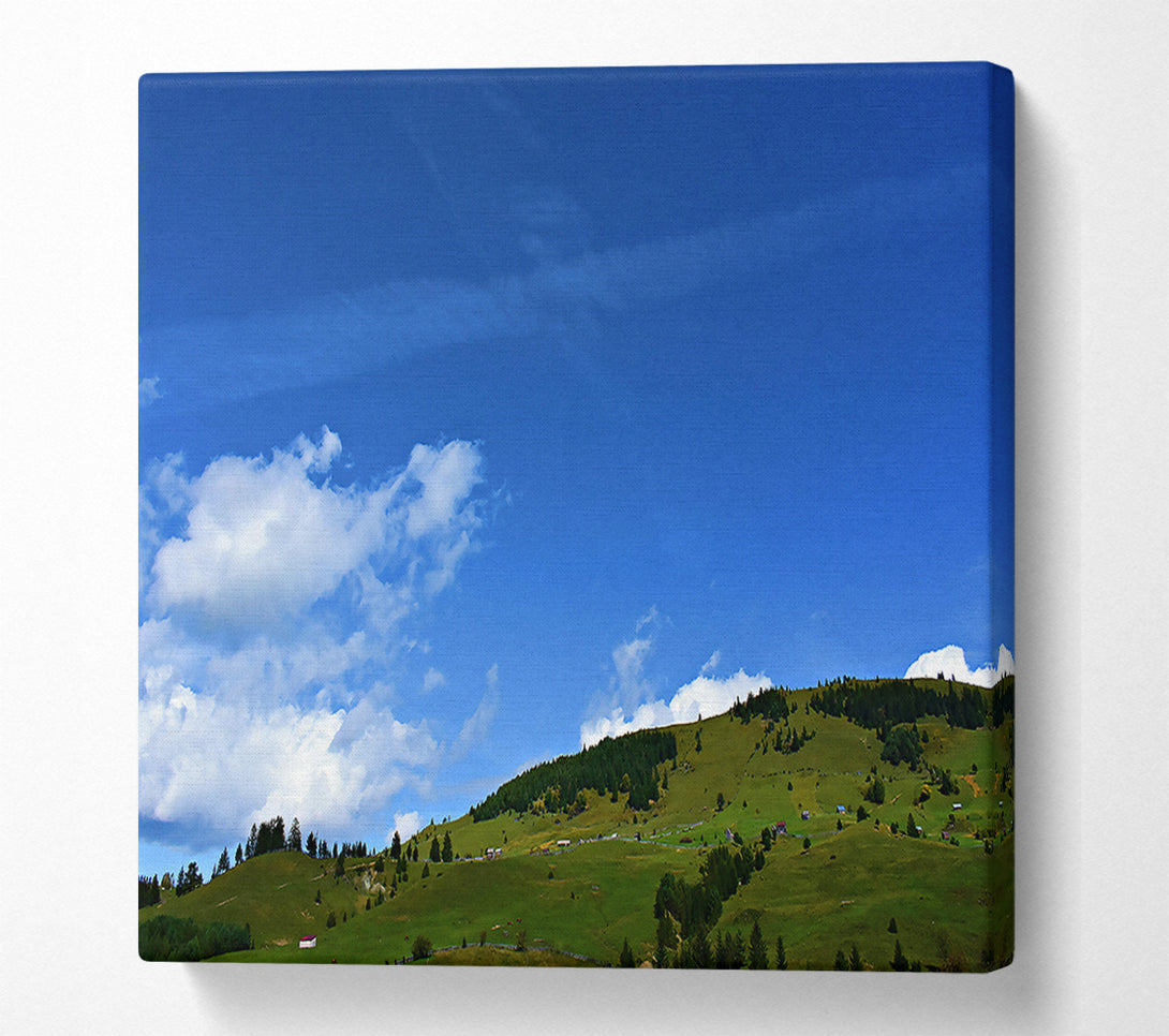  A Canvas Print of Azure Hillscape Canvas Art