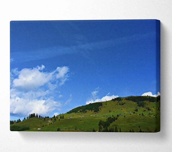  A Canvas Print of Azure Hillscape Canvas Art