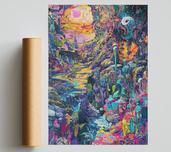 Yellow Dreamscape Canyon Print