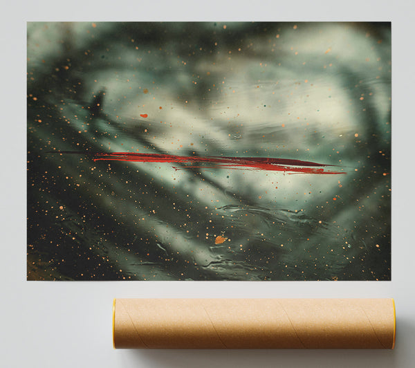 Green Red Horizon Poster