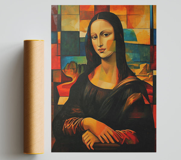 Orange Renaissance Gaze Print