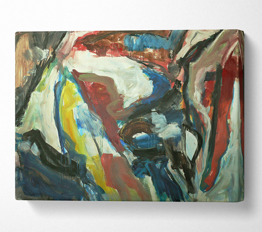  A Canvas Print of Crimson Abstract Flow Canvas Wall Art