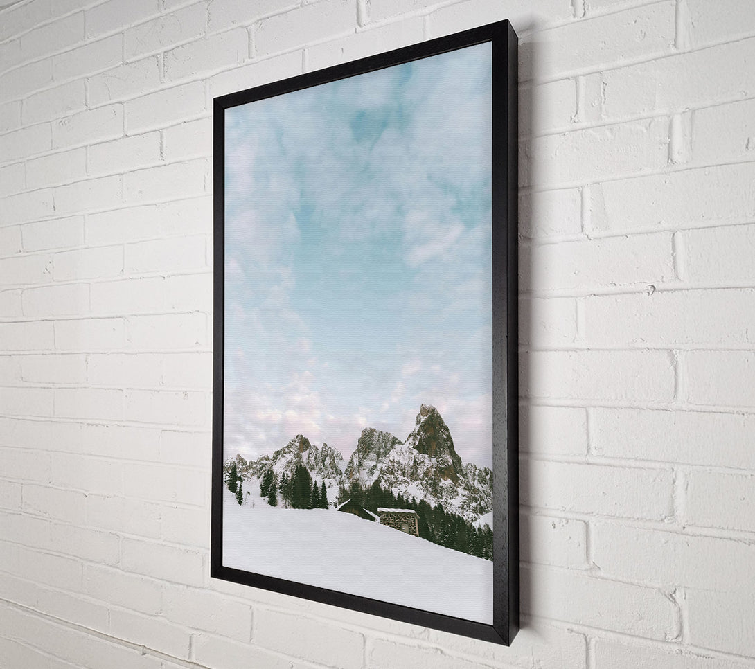  A Canvas Print of Blue Sky Mountain Retreat Canvas Art