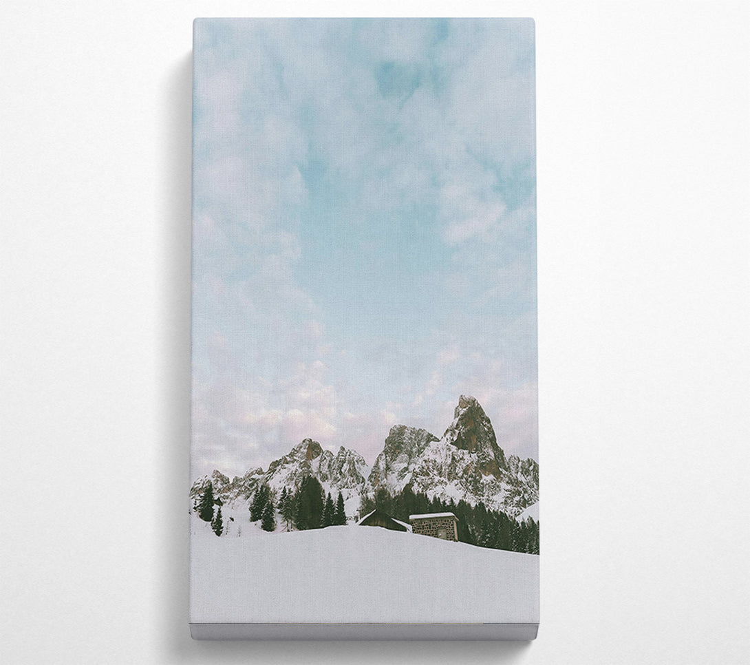  A Canvas Print of Blue Sky Mountain Retreat Canvas Art