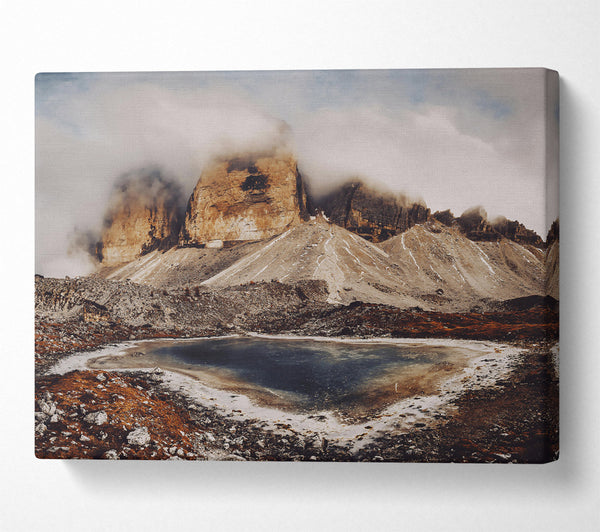  A Canvas Print of Brown Mountain Reflection Canvas Art