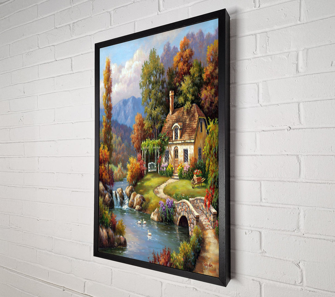  A Canvas Print of Cottage In The Woods Canvas Wall Art