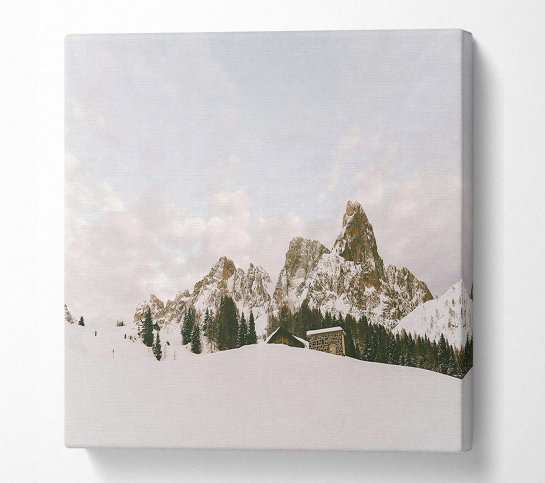  A Canvas Print of White Mountain Shelter Canvas Wall Art
