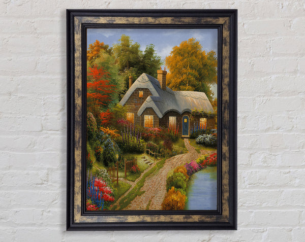 Cottage Springtime Framed Print