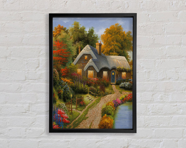 Cottage Springtime Framed Print