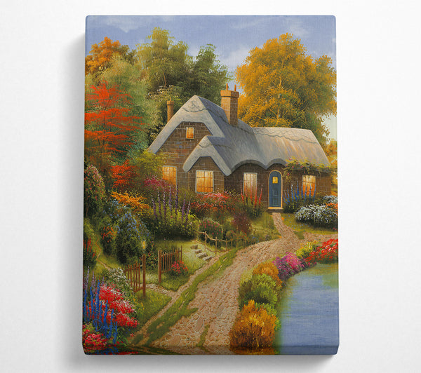 A Canvas Print of Cottage Springtime Canvas Print