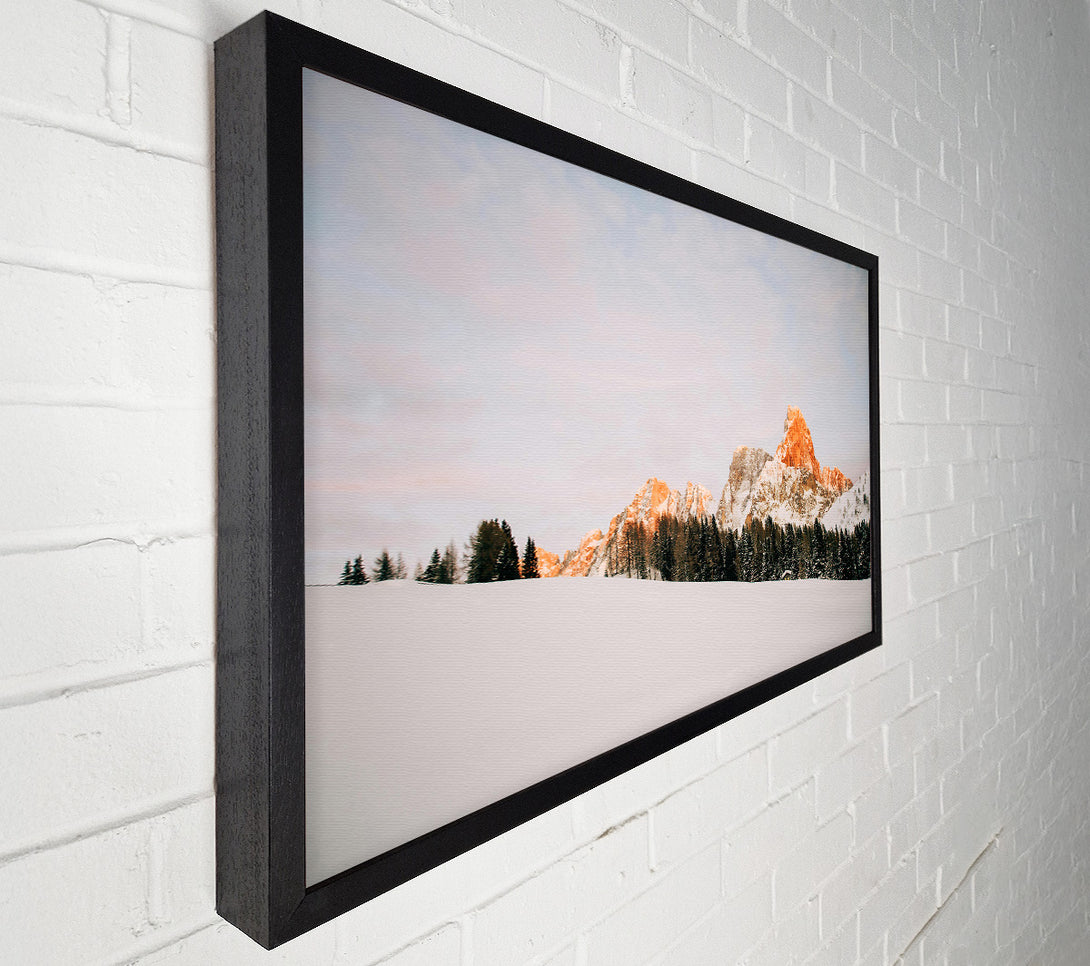  A Canvas Print of Orange Sunset Peaks Canvas Wall Art
