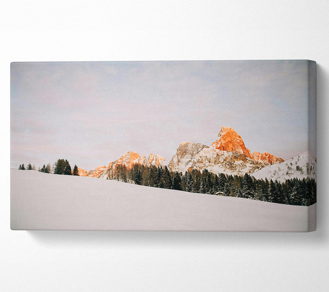  A Canvas Print of Orange Sunset Peaks Canvas Wall Art
