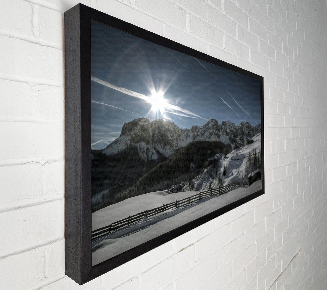  A Canvas Print of White Mountain Sun Canvas Art