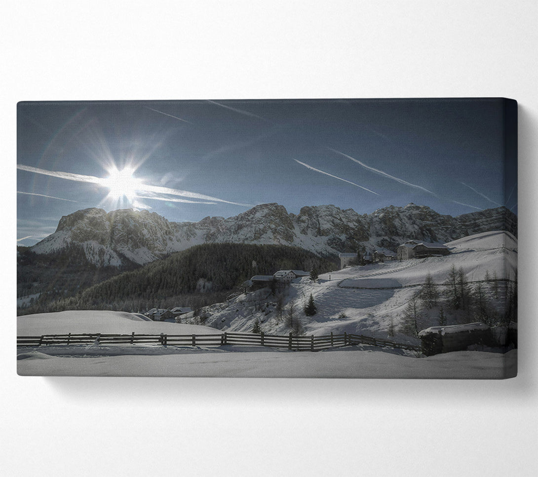  A Canvas Print of White Mountain Sun Canvas Art