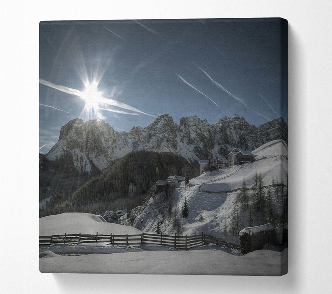  A Canvas Print of White Mountain Sun Canvas Art