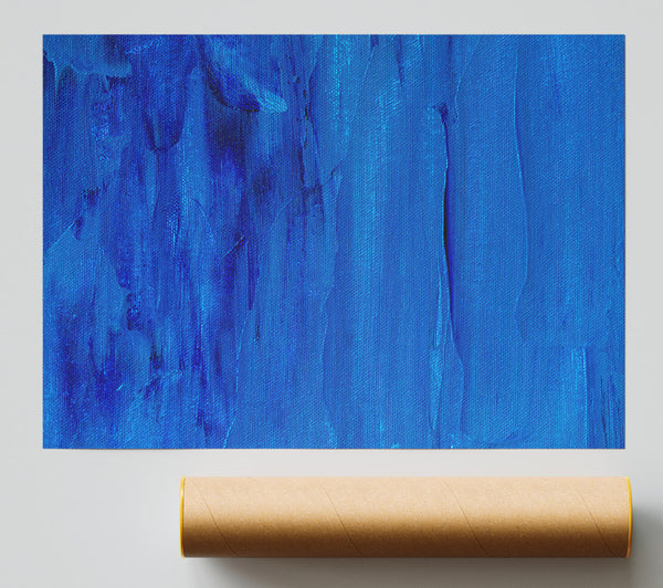 Cobalt Canvas Strokes Giclee Print