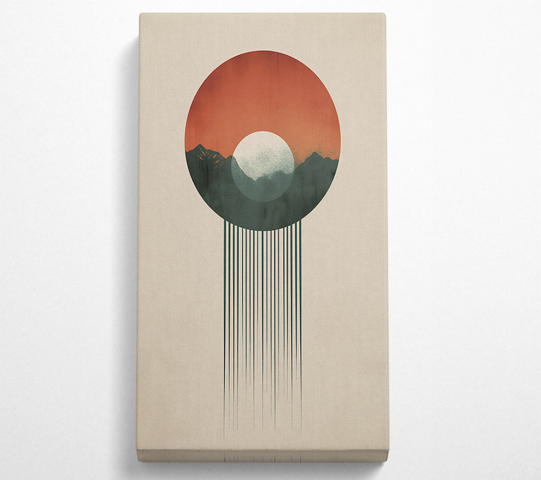  A Canvas Print of Crimson Mountain Sunset Canvas Print