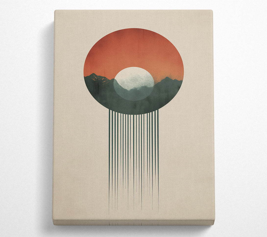  A Canvas Print of Crimson Mountain Sunset Canvas Print