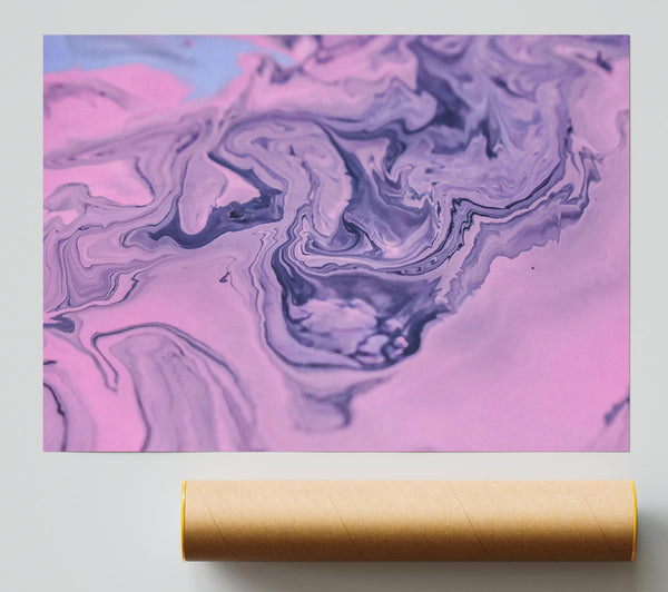 Pink Swirls Of Ink Poster