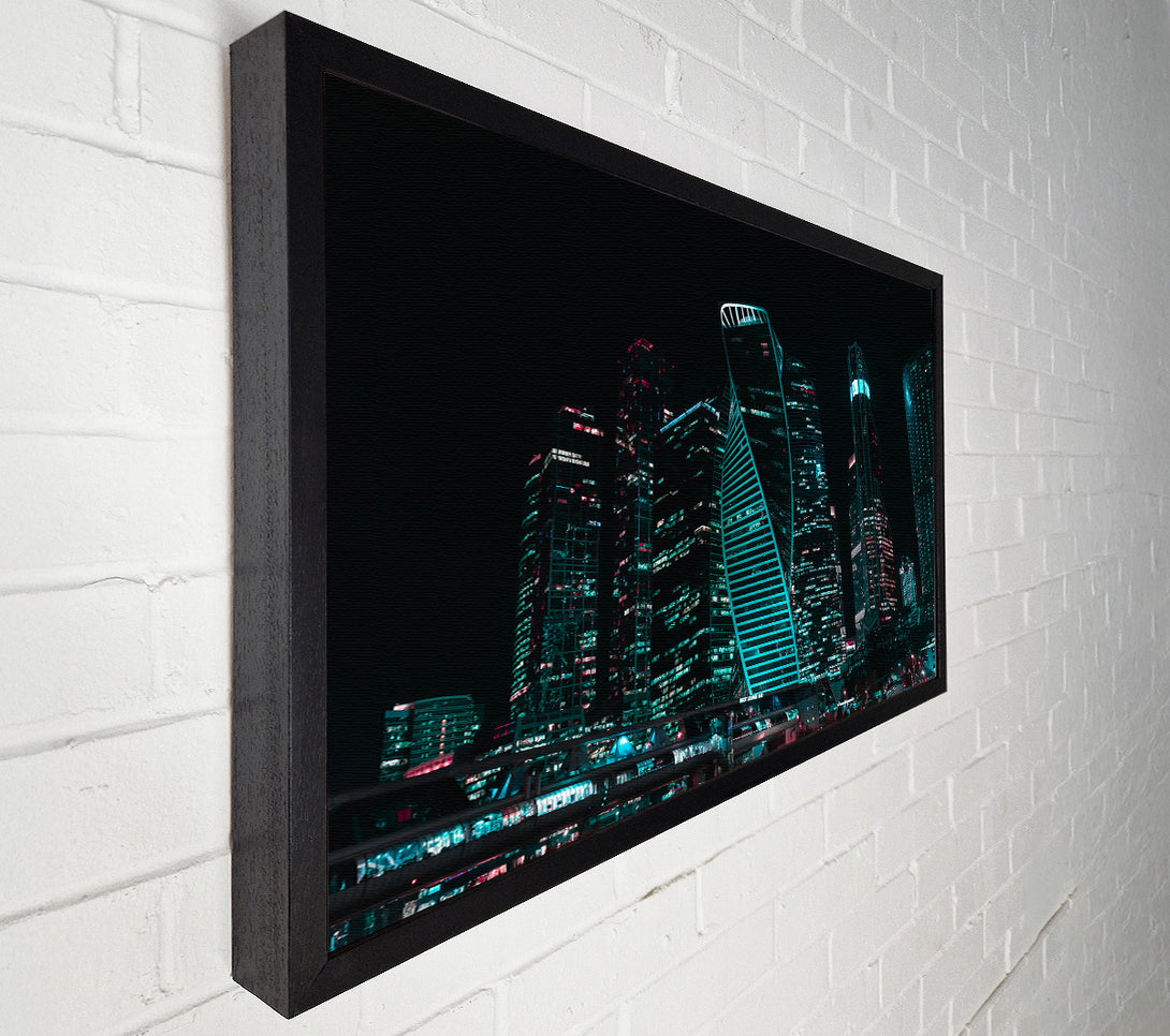  A Canvas Print of Emerald City Skyline Canvas Wall Art