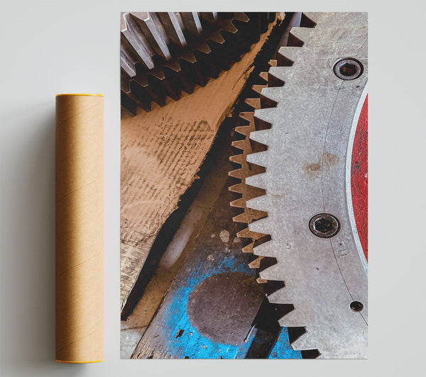 Silver Gear Symphony Giclee Print