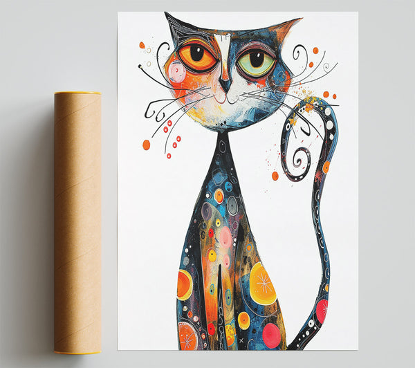 Azure Cat Dreams Print