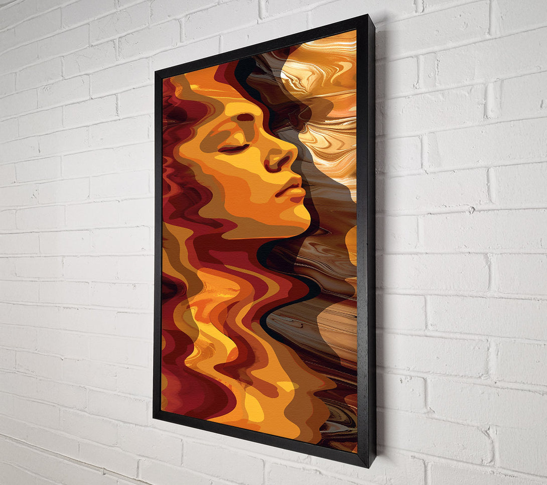 A Canvas Print of Golden Dream Waves Canvas Wall Art