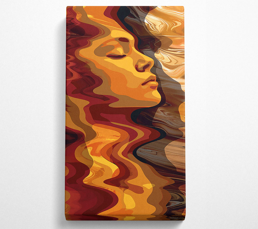  A Canvas Print of Golden Dream Waves Canvas Wall Art