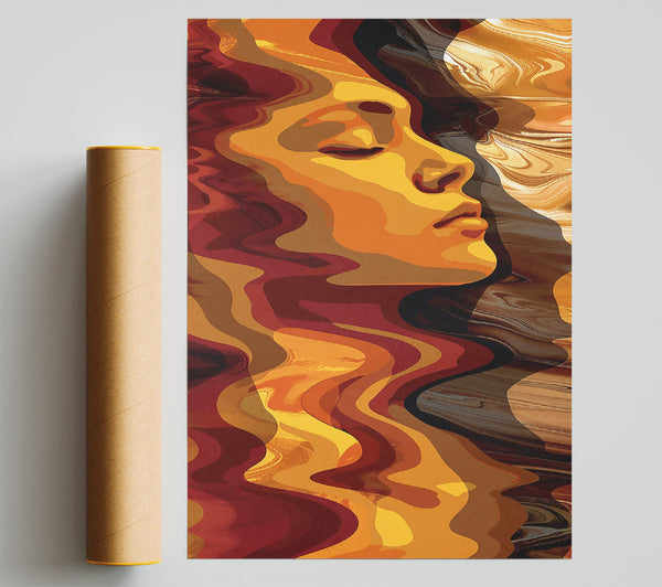 Golden Dream Waves Poster