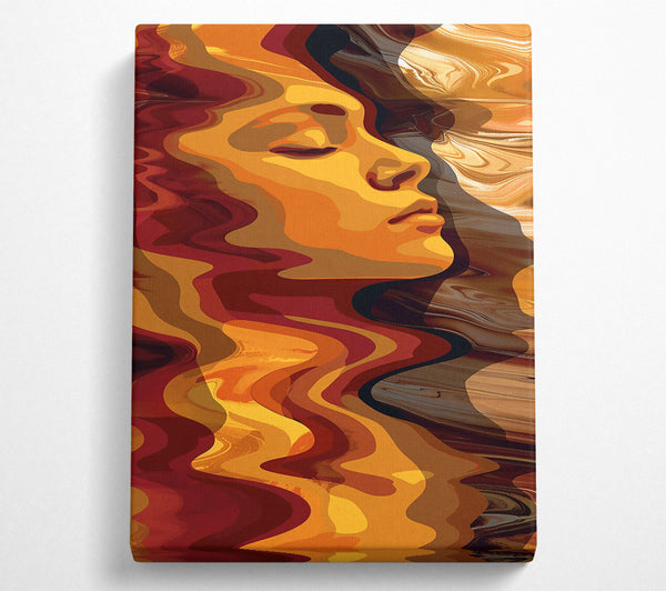  A Canvas Print of Golden Dream Waves Canvas Wall Art