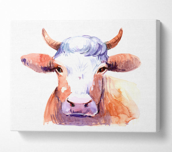 A Canvas Print of Cow Stare Canvas Wall Art