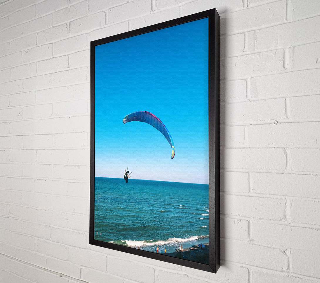  A Canvas Print of Azure Sky Paraglider Canvas Wall Art