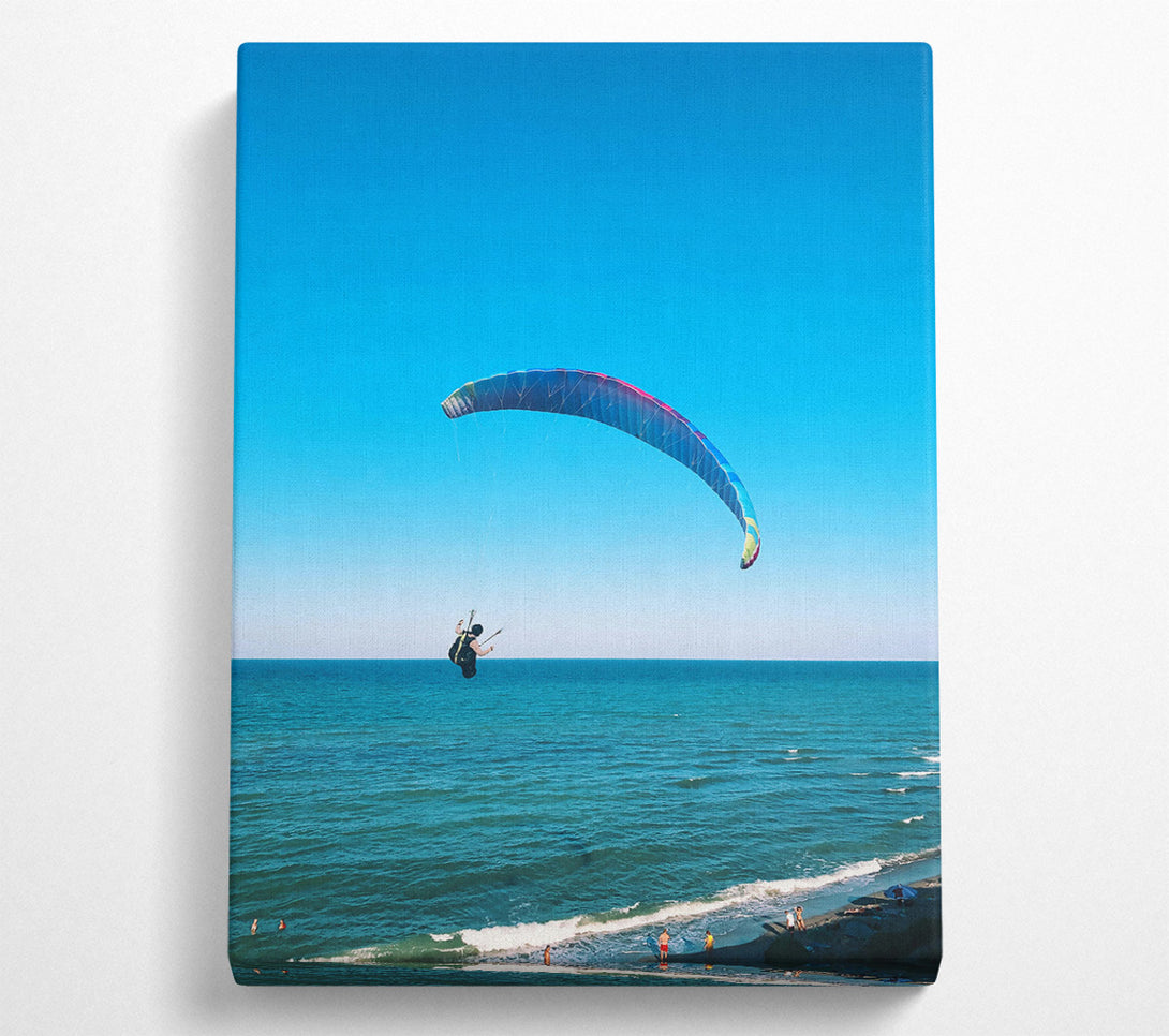  A Canvas Print of Azure Sky Paraglider Canvas Wall Art