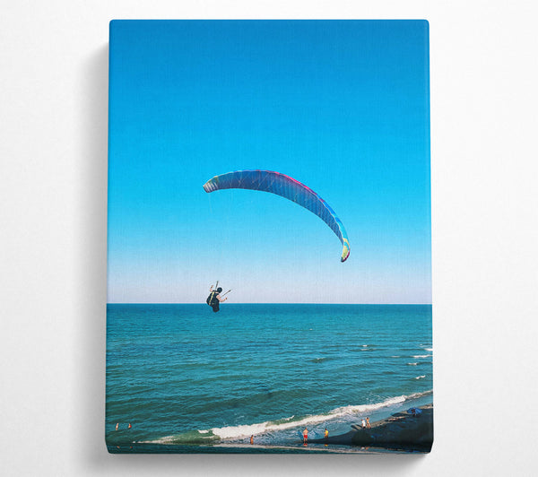  A Canvas Print of Azure Sky Paraglider Canvas Wall Art
