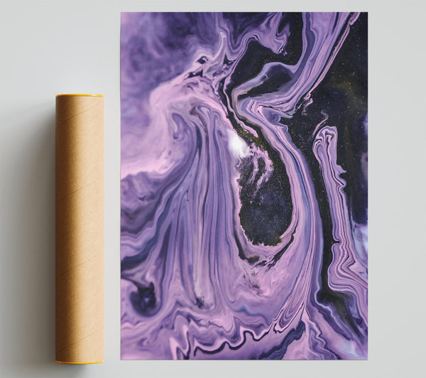Lilac Cosmic Swirl Print