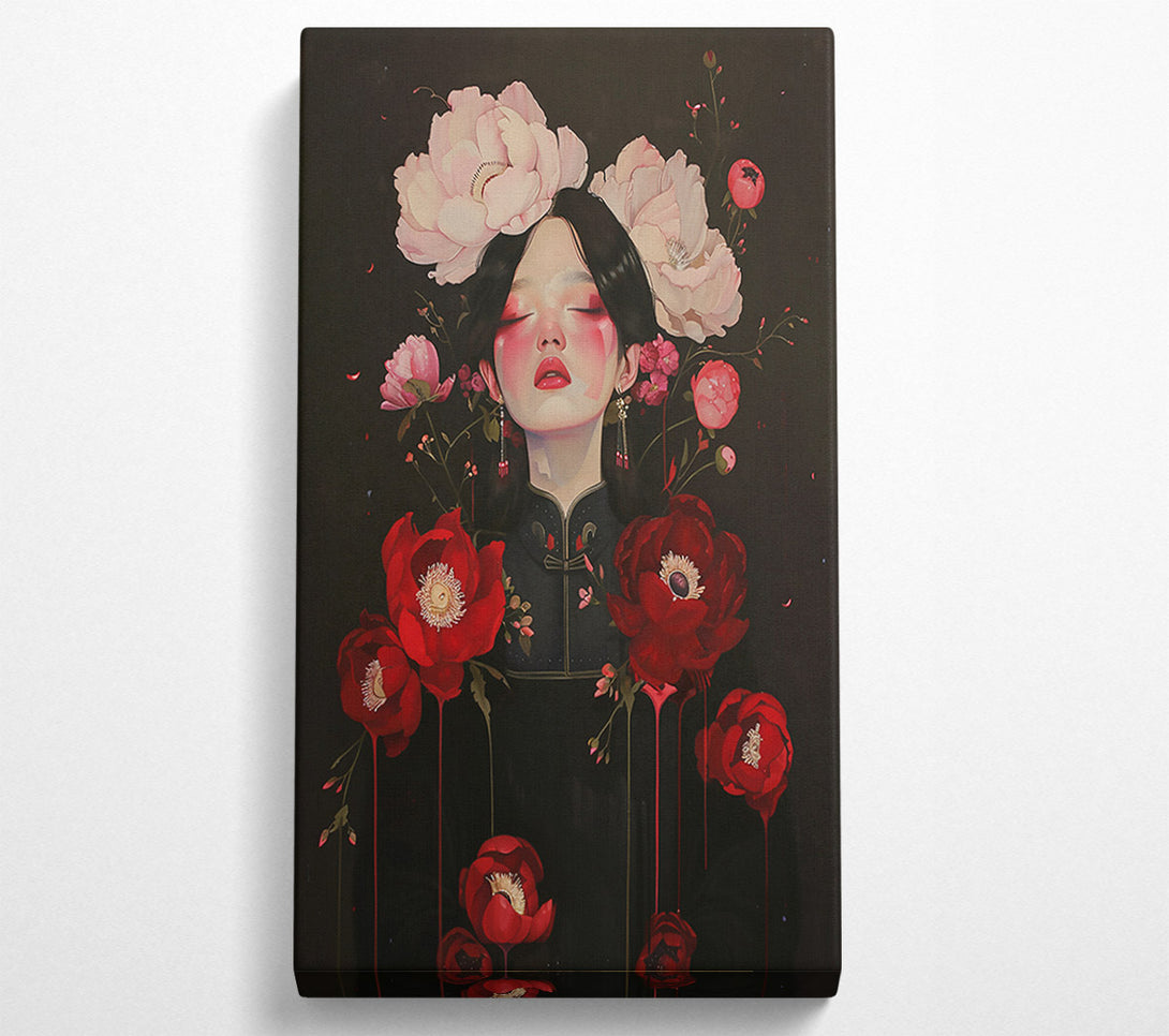  A Canvas Print of Crimson Dreamscape Embrace Canvas Print