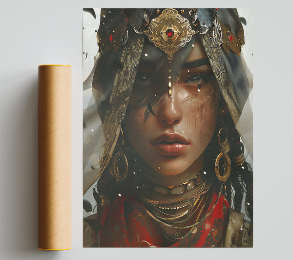 Crimson Queen'S Gaze Giclee Print