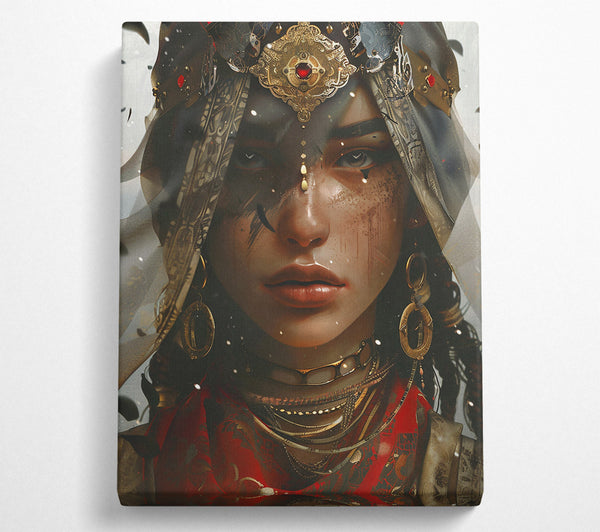  A Canvas Print of Crimson Queen'S Gaze Canvas Wall Art